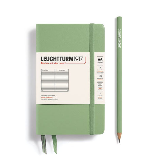 Leuchtturm1917 Pocket A6 Ruled Hardcover - Sage