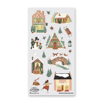 Winter Village Sticker Sheet · STICKII