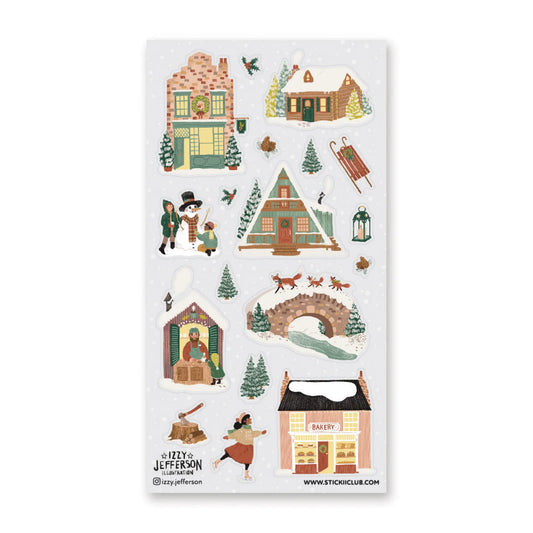 Winter Village Sticker Sheet · STICKII
