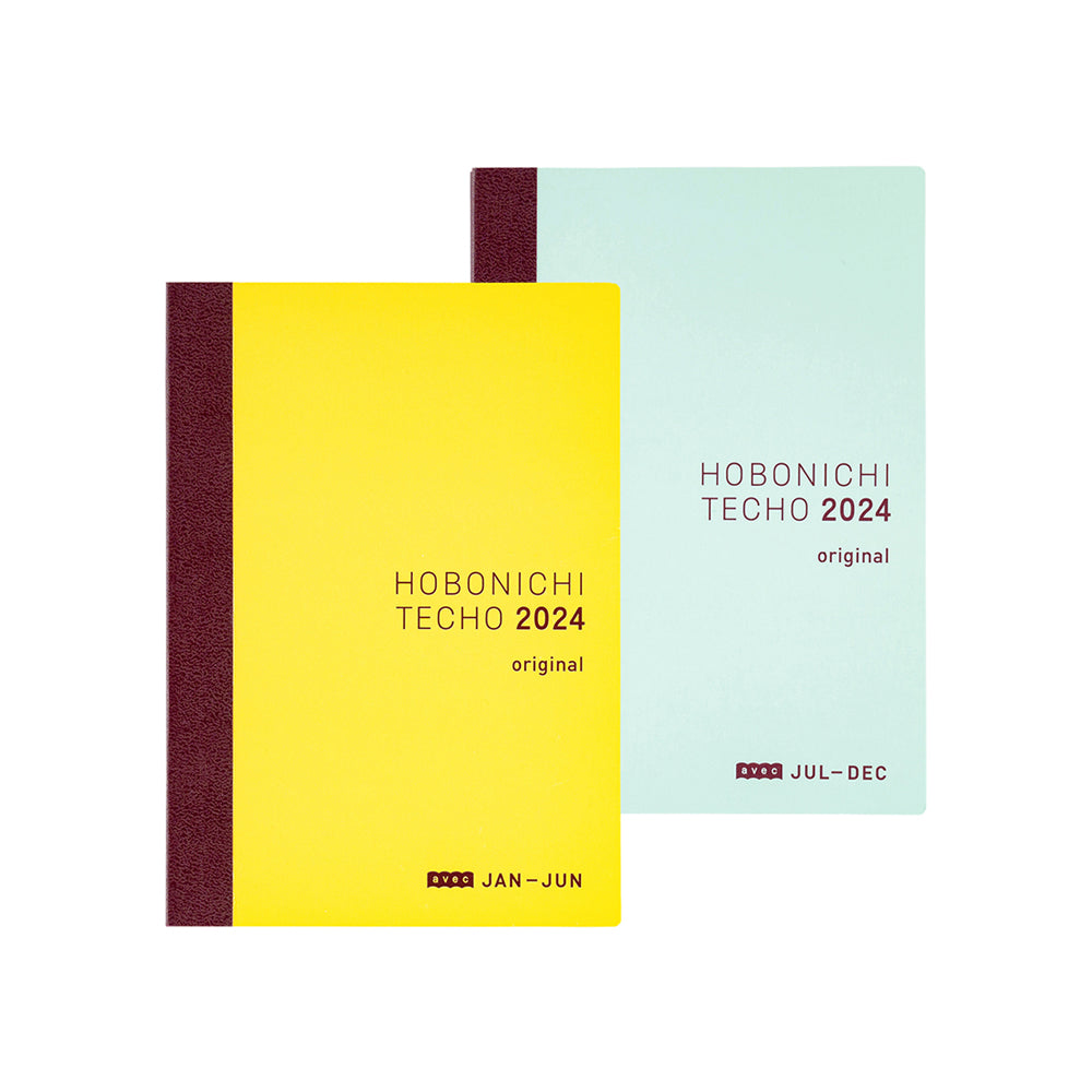 2024 Hobonichi Techo Japanese Original Avec Books [JPN/A6/Jan Start/Mon Start/6-Month x 2]