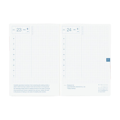 2026 Hobonichi Techo A6 English HON Paper Series: Black Gingham 《January Start | English | A6》