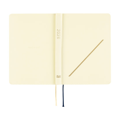 2026 Hobonichi Techo A6 English HON Slash / Ivory《January Start | English | A6》