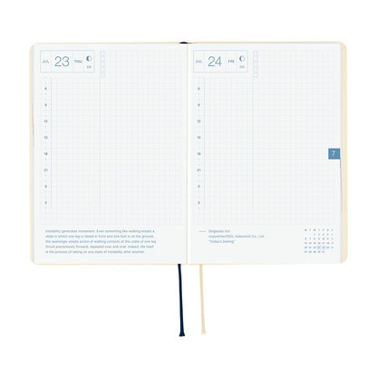 2026 Hobonichi Techo A6 English HON Slash / Ivory《January Start | English | A6》