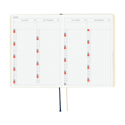 2026 Hobonichi Techo A6 English HON Slash / Ivory《January Start | English | A6》