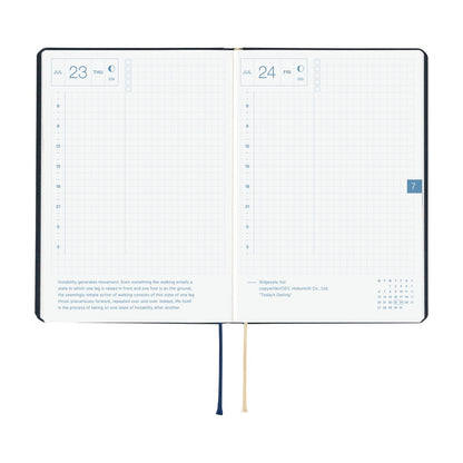 2026 Hobonichi Techo A6 English HON Slash / Navy Blue《January Start | English | A6》