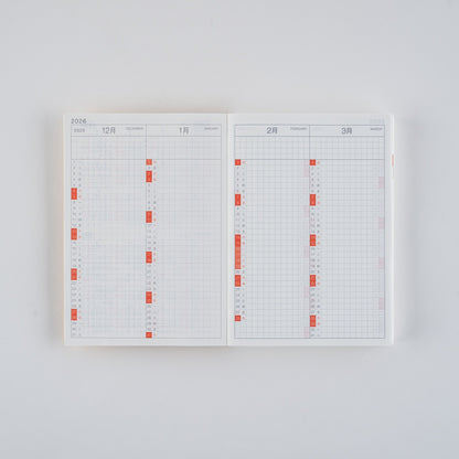 2026 Hobonichi Techo Simplified Chinese Original Book《January Start | Simplified Chinese | A6》