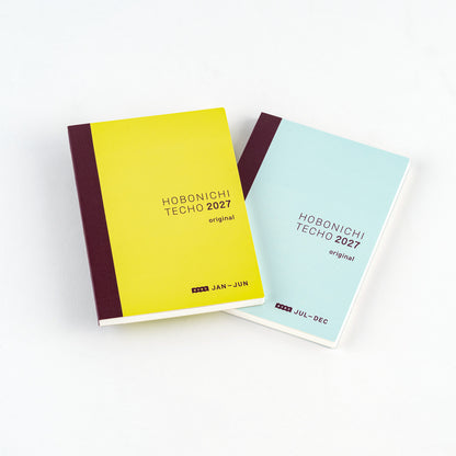 2027 Hobonichi Techo Japanese Original Avec Books《A6 size/Daily 6-month x 2 book set/Jan start/Mon start》