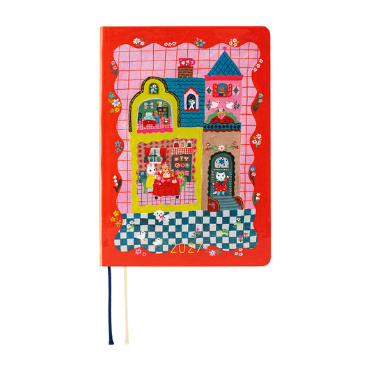 2027 Hobonichi HON Yumi Kitagishi: White Cat and Rabbit’s Tea Room《ENG/A6/Daily/Jan start/Mon start》
