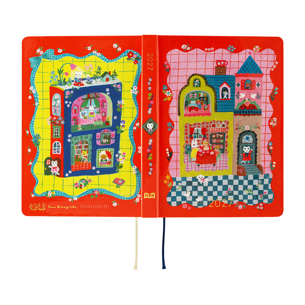 2027 Hobonichi HON Yumi Kitagishi: White Cat and Rabbit’s Tea Room《ENG/A6/Daily/Jan start/Mon start》
