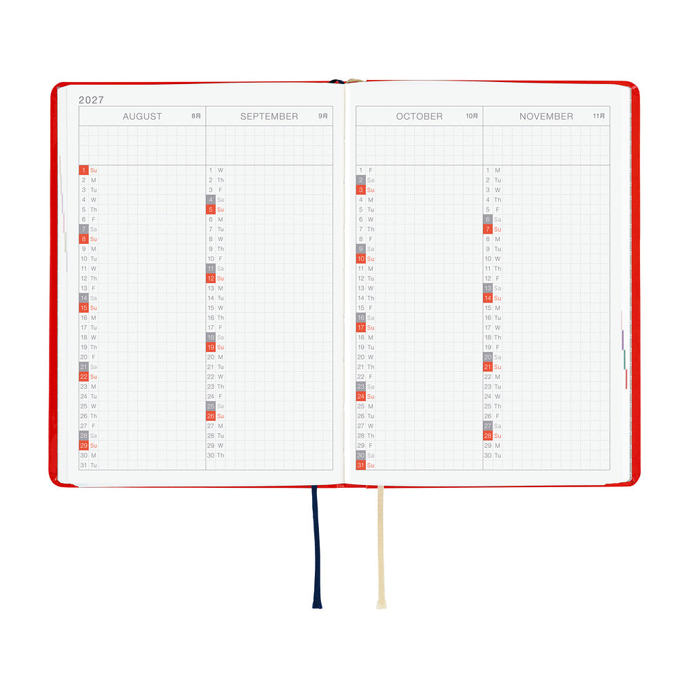 2027 Hobonichi HON Yumi Kitagishi: White Cat and Rabbit’s Tea Room《ENG/A6/Daily/Jan start/Mon start》