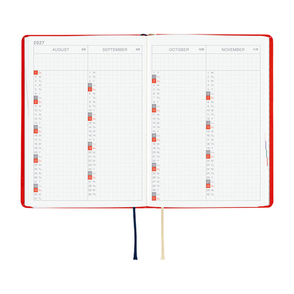2027 Hobonichi HON Yumi Kitagishi: White Cat and Rabbit’s Tea Room《ENG/A6/Daily/Jan start/Mon start》
