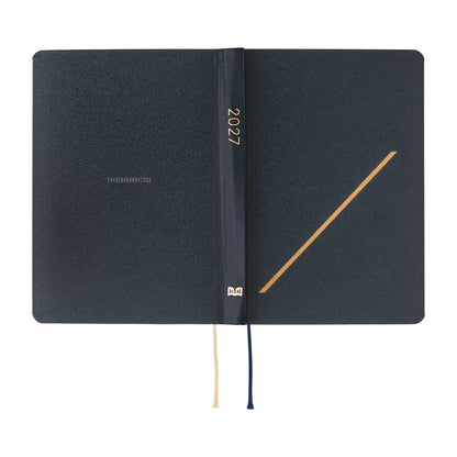 2027 Hobonichi HON Slash (Navy)《ENG/A6/Daily/Jan start/Mon start》