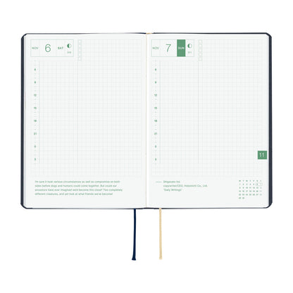 2027 Hobonichi HON Slash (Navy)《ENG/A6/Daily/Jan start/Mon start》