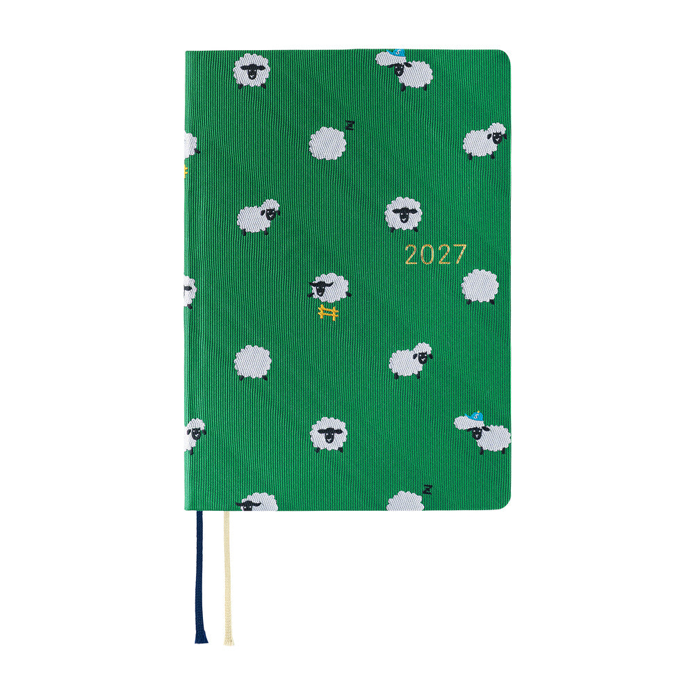 2027 Hobonichi HON Bow & Tie: Sheep Sheep Sheep《ENG/A6/Daily/Jan start/Mon start》