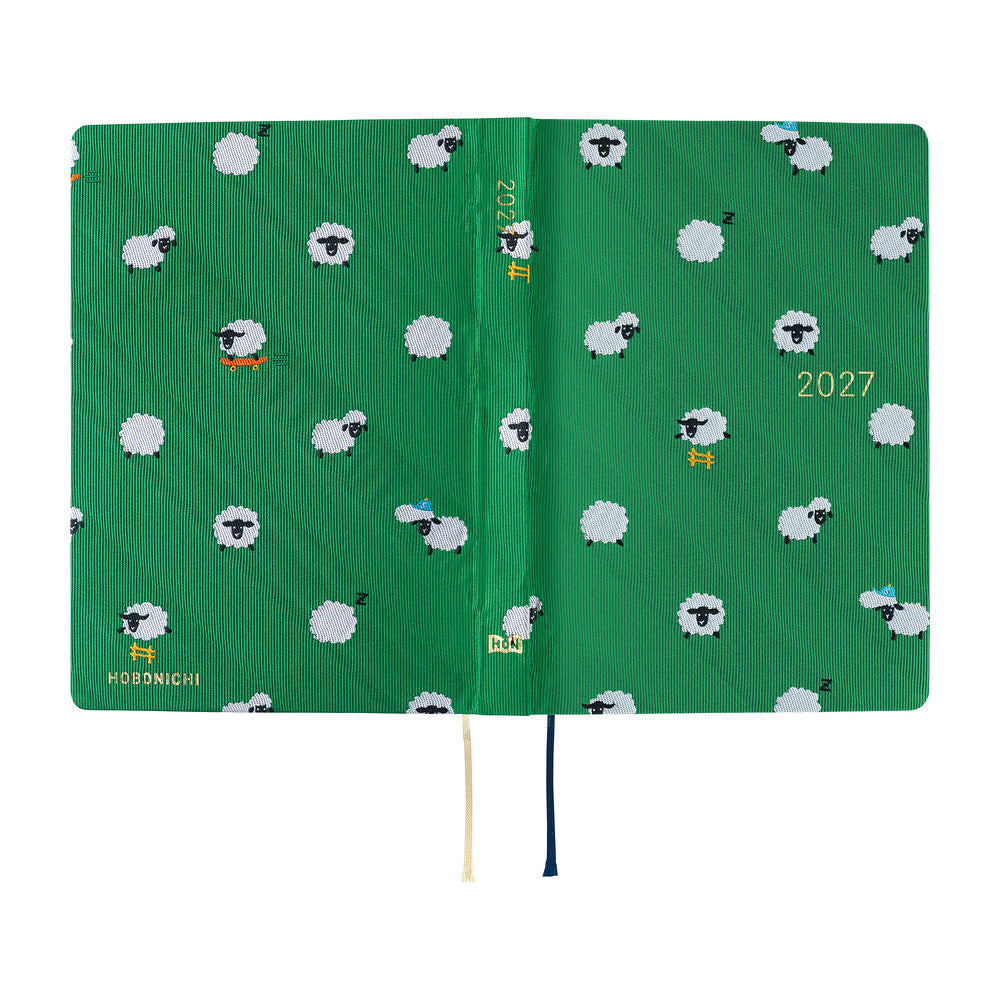 2027 Hobonichi HON Bow & Tie: Sheep Sheep Sheep《ENG/A6/Daily/Jan start/Mon start》
