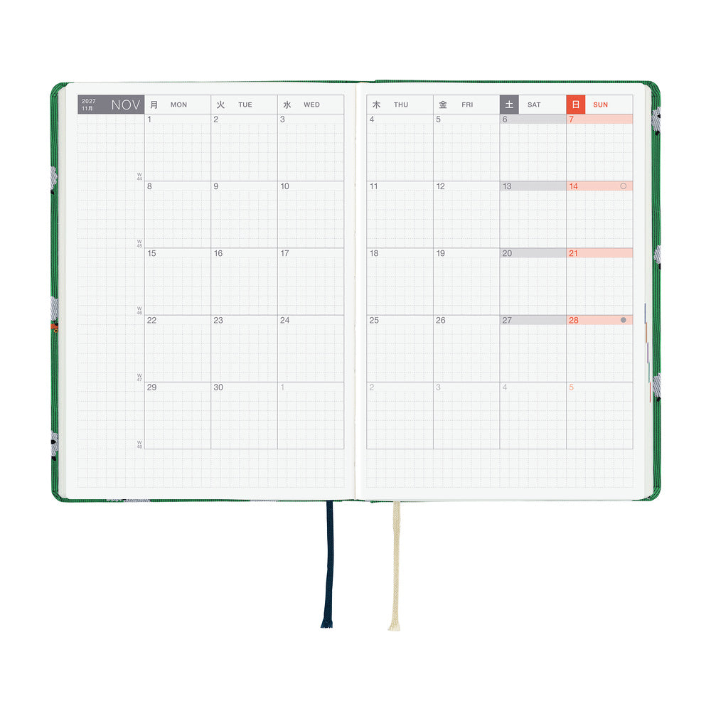 2027 Hobonichi HON Bow & Tie: Sheep Sheep Sheep《ENG/A6/Daily/Jan start/Mon start》
