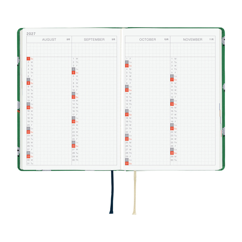 2027 Hobonichi HON Bow & Tie: Sheep Sheep Sheep《ENG/A6/Daily/Jan start/Mon start》