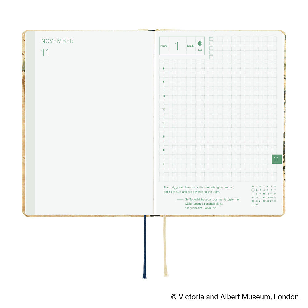 2027 Hobonichi HON V&A Series: Vine《ENG/A6/Daily/Jan start/Mon start》
