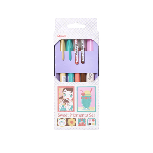 Pentel Sweet Moments Mattehop x Brush Pen Set (Limited Edition)