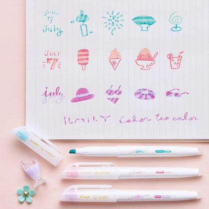 Pilot ILMILY Color Two Color Erasable Highlighter