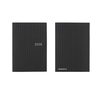 2026 Hobonichi Techo A6 English HON Paper Series: Black Gingham 《January Start | English | A6》