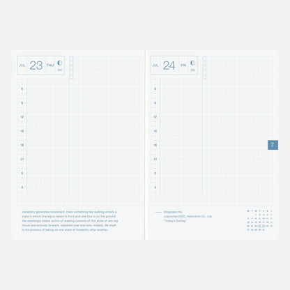 2026 Hobonichi Techo English Original Book《January Start | English | A6》