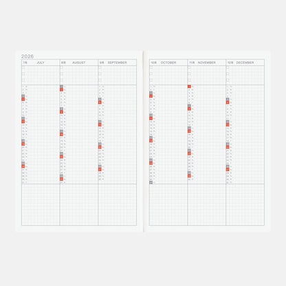 2026 Hobonichi Techo English Cousin Book《January Start | English | A5》