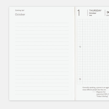2026 Hobonichi Techo English Planner Book《January Start | English | A6》