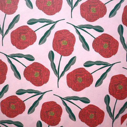 Pink Blooms Wrapping Paper · Regaro Papiro