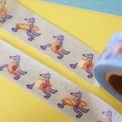 Bread and Wolf Pattern Washi Tape · Regaro Papiro