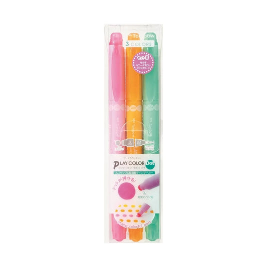Tombow 3-Color Pack Play Color Dot Double-Sided Marker