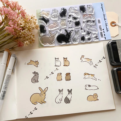 Moriyama x Schinako Fluffy Frames 001 Clear Stamps · Sakuralala