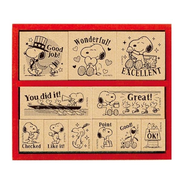 Snoopy Reward Rubber Stamp Set · Beverly