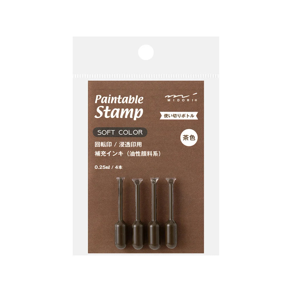 Soft Color Paintable Stamp Brown Ink Refill · Midori