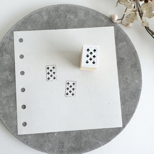 Spade 8 Rubber Stamp · Yohaku
