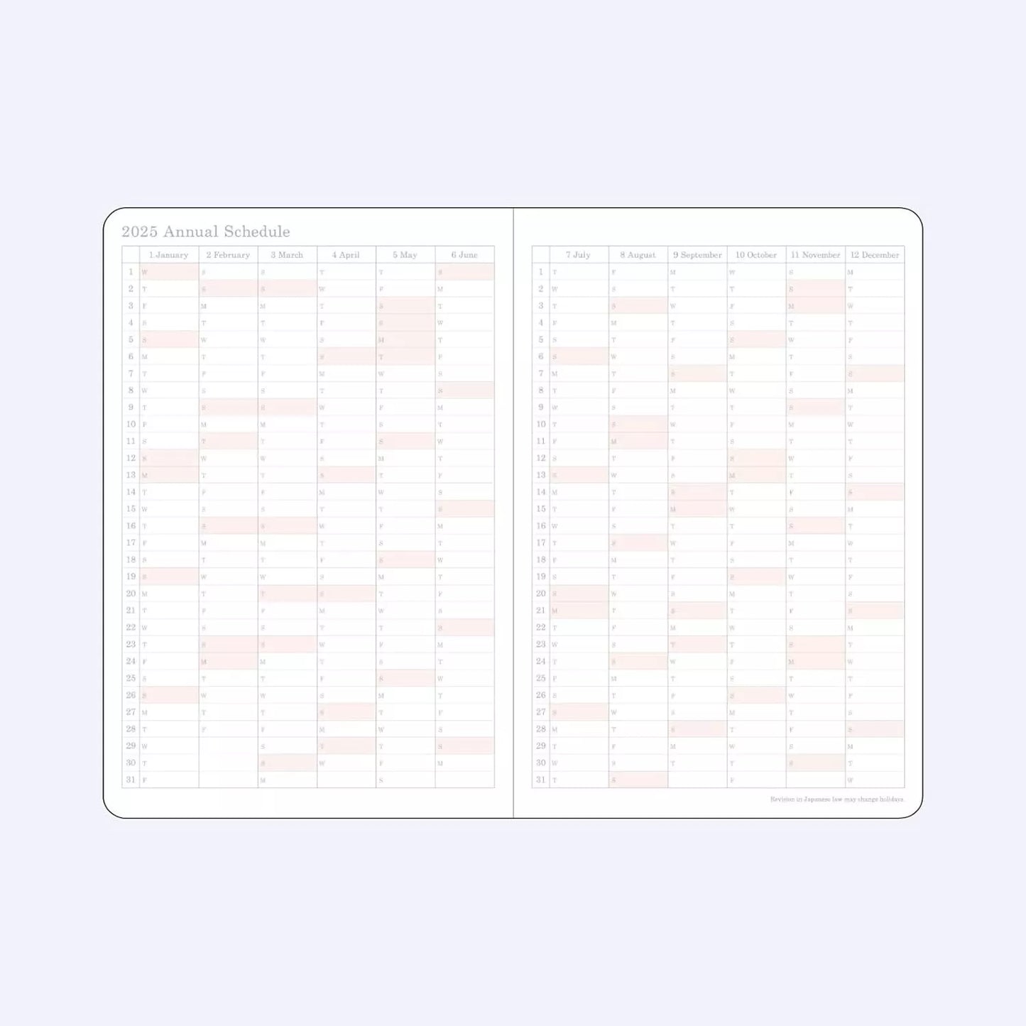 2025 Stalogy A5 Slim Black Monthly Diary