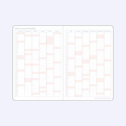 2025 Stalogy A5 Slim Black Monthly Diary