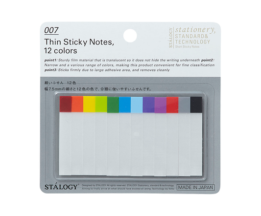 Stalogy 12 Colors Short Sticky Notes