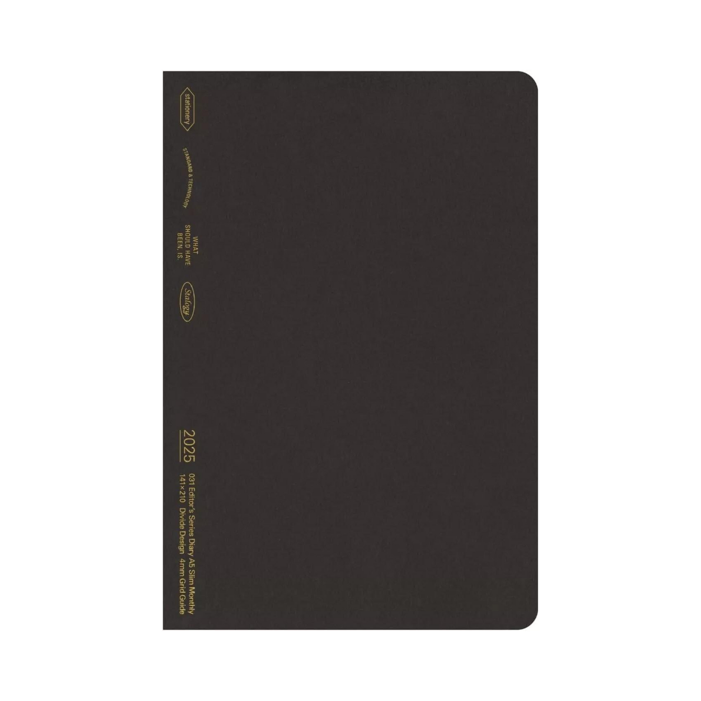 2025 Stalogy A5 Slim Black Monthly Diary