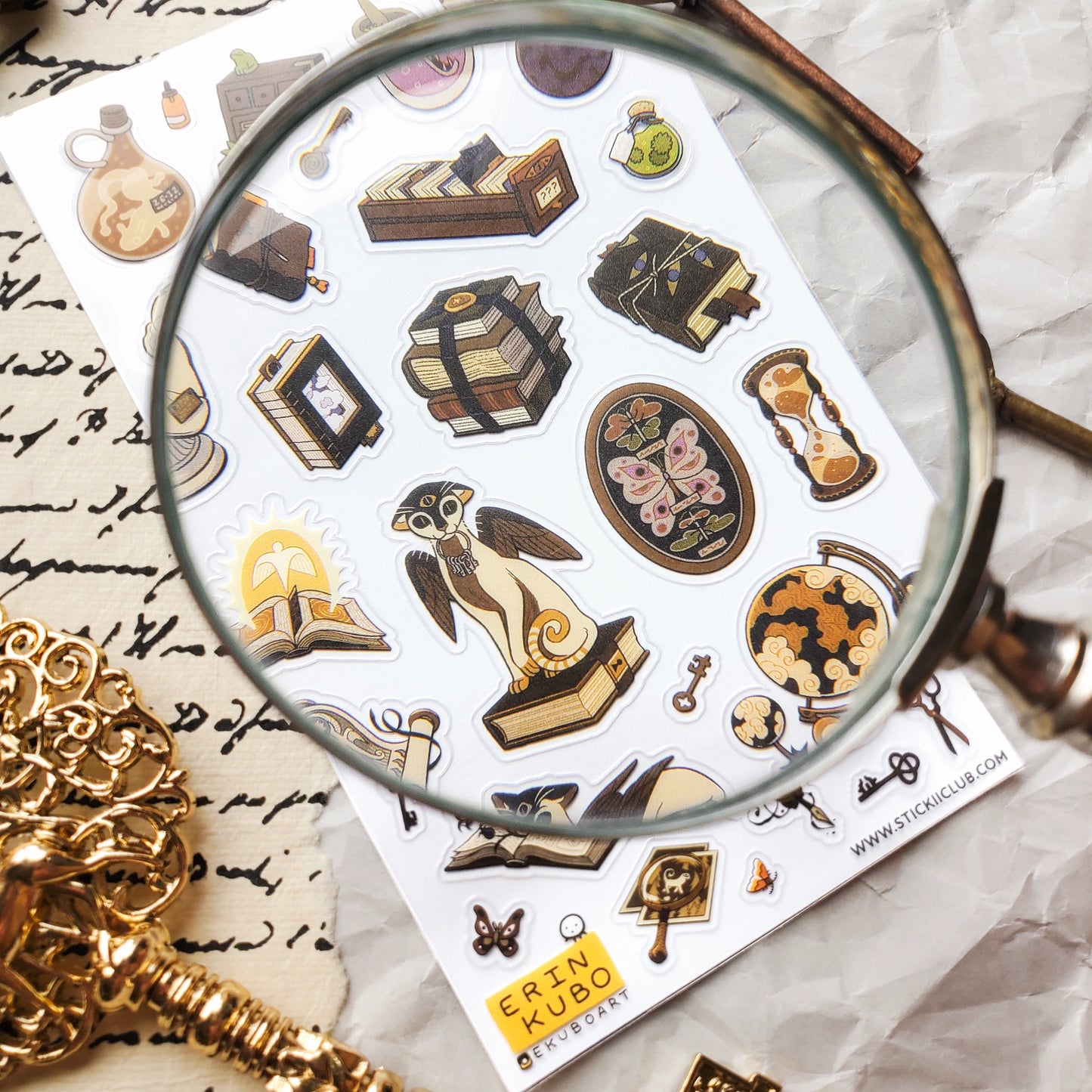 Library of Secrets Sticker Sheet · STICKII