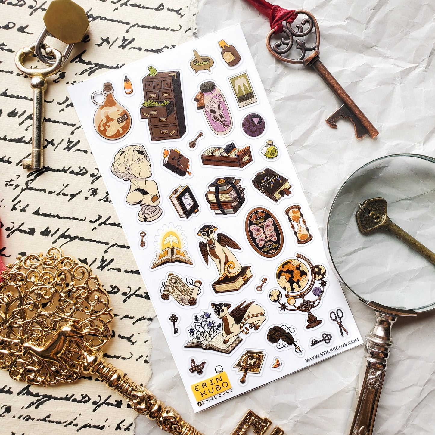 Library of Secrets Sticker Sheet · STICKII