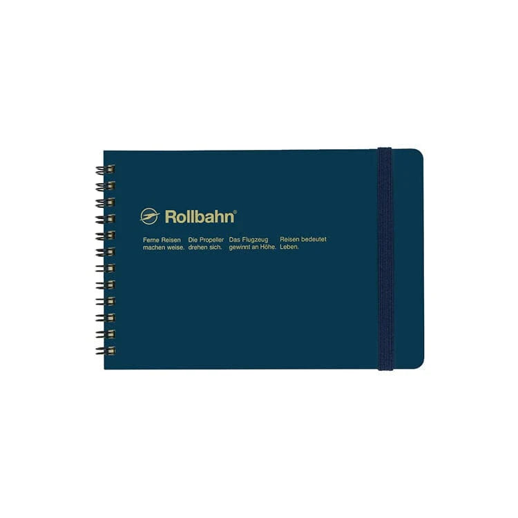 Dark Blue Green · Rollbahn Horizontal Spiral Notebook 《Medium》