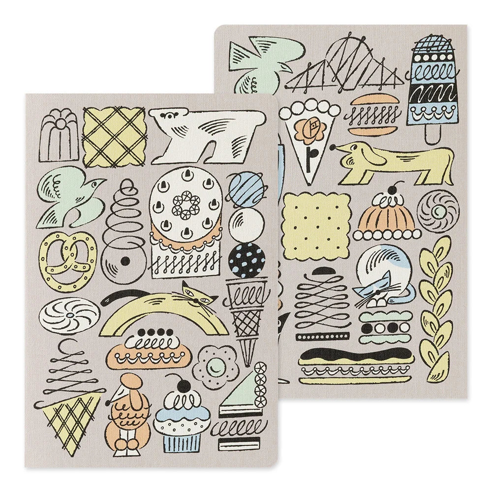 Sweets & Animals Yuru Log B6 Notebook · Midori