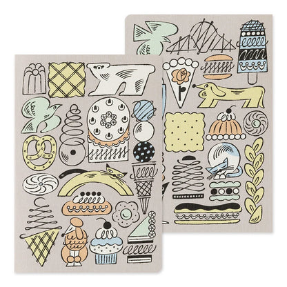 Sweets & Animals Yuru Log B6 Notebook · Midori