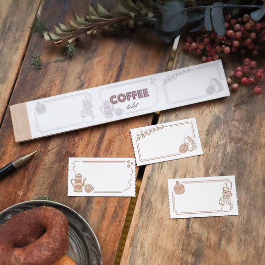 Coffee Letterpress Ticket Memos・Keibunsha & meriBUN