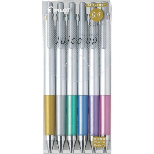 04 Juice Up 6 Metallic Colors Gel Pen Set · Pilot