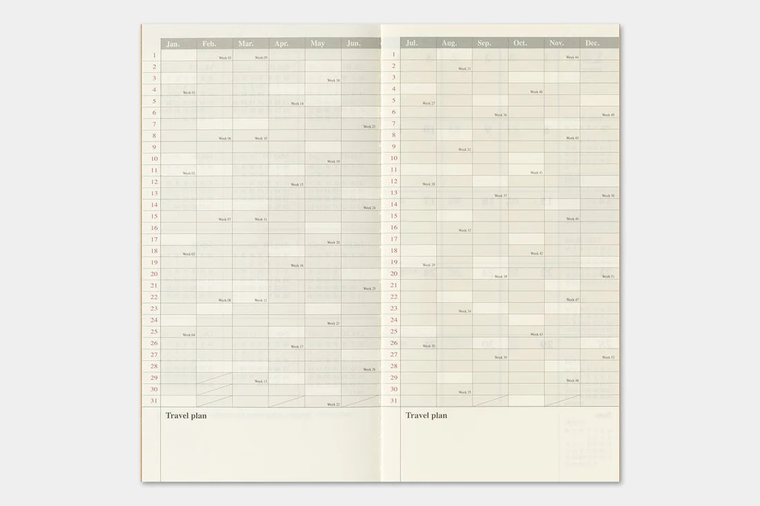 2027 TRAVELER'S Diary Monthly (Regular Size)