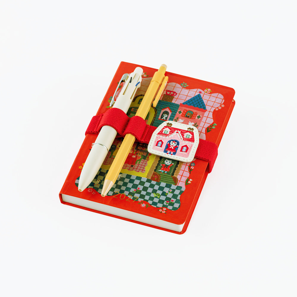 Yumi Kitagishi Book Band with Charm (White Cat) · Hobonichi