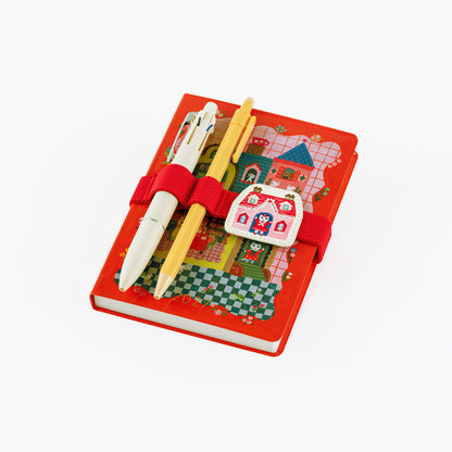 Yumi Kitagishi Book Band with Charm (White Cat) · Hobonichi