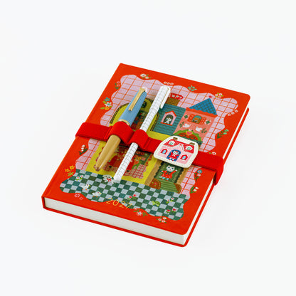 Yumi Kitagishi Book Band with Charm (White Cat) · Hobonichi